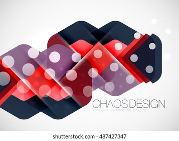 Geometric vector abstract background, light and shadow effects with transparent shapes