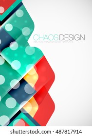 Geometric vector abstract background, light and shadow effects with transparent shapes