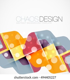 Geometric vector abstract background, light and shadow effects with transparent shapes