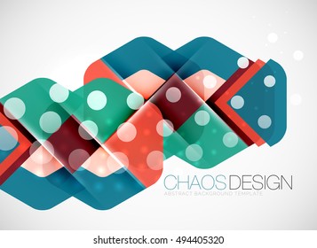 Geometric vector abstract background, light and shadow effects with transparent shapes