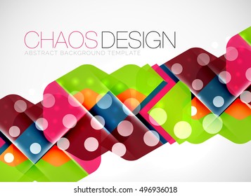 Geometric vector abstract background, light and shadow effects with transparent shapes