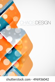 Geometric vector abstract background, light and shadow effects with transparent shapes