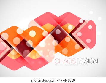 Geometric vector abstract background, light and shadow effects with transparent shapes