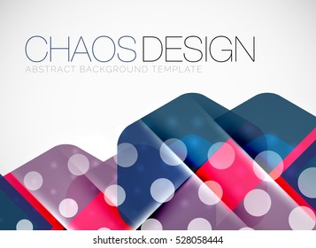Geometric vector abstract background, light and shadow effects with transparent shapes