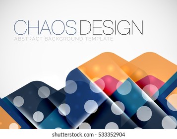 Geometric vector abstract background, light and shadow effects with transparent shapes