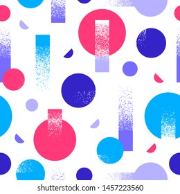 Geometric vector abstract background with trendy patterns and dynamic composition. Seamless colorful geometric background. Vector flat illustration.