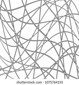 Geometric vector abstract black and white wavy pattern. Geometric modern ornament for designs and backgrounds