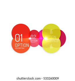 Geometric vector abstract composition with text and options for workflow layout, diagram, number options or web design