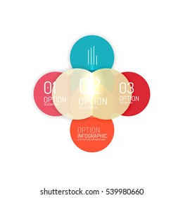 Geometric vector abstract composition with text and options for workflow layout, diagram, number options or web design