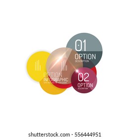 Geometric vector abstract composition with text and options for workflow layout, diagram, number options or web design