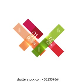 Geometric vector abstract composition with text and options for workflow layout, diagram, number options or web design