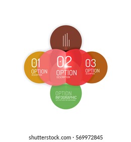 Geometric vector abstract composition with text and options for workflow layout, diagram, number options or web design