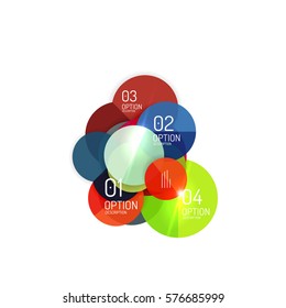 Composición abstracta de vector geométrico con texto y opciones para diseño de flujo de trabajo, diagrama, opciones de número o diseño web