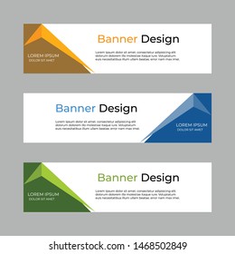 Geometric Vector abstract design banner template. - Vector