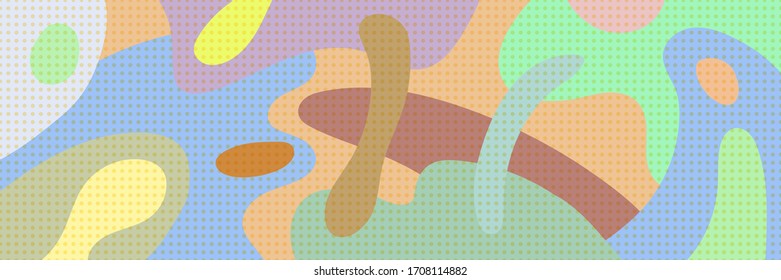  Geometrischer Hintergrund der Vektorillustration, Banner. Unterschiedliche Farbtöne, originelle Texturen.