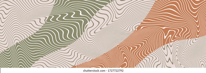 Geometric vector background, banner. Different shades, original texture, wavy lines. 
