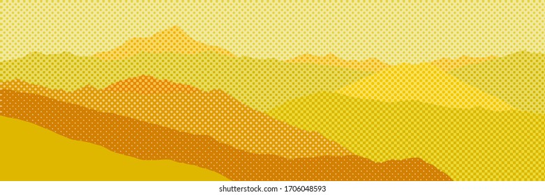 Geometric vector background, banner. Imitation of mountain ranges, different shades.