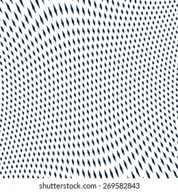 Geometric vector background created with moire technique. Noisy contrast lined tiling with visual effects. 