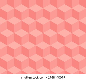 Geometric vector background. Cube shapes. Optical illusion.