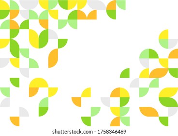 Geometric vector background design in yellow and green color.