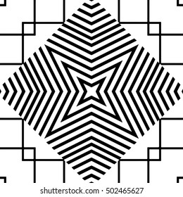 Geometric vector background. Graphic lines in rhombuses.