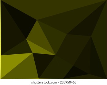 Geometric vector background. Green  color low poly texture. Polygonal vector pattern. Dark  triangular background