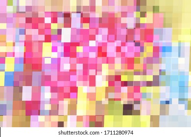Geometric vector background. Layered digital texture. Abstract pattern. Pink color decor. Glitch effect overlay for web design. Multicolored abstraction. Futuristic cover template
