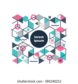 Geometric vector background. Pattern for business presentations, application cover and web site design.