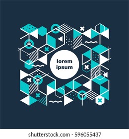 Geometric vector background. Pattern for business presentations, application cover and web site design.