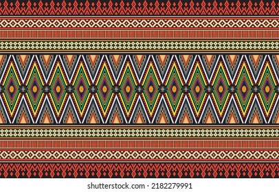 Geometric vector background with sacral tribal ethnic elements. Traditional triangles gypsy geometric forms sprites tribal themes apparel fabric tapestry print