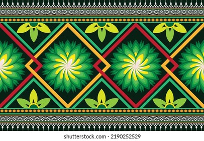 Geometric vector background with sacral tribal ethnic elements. Traditional triangles gypsy geometric forms sprites tribal themes apparel fabric tapestry print
