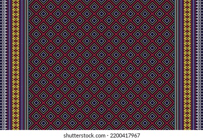 Geometric vector background with sacral tribal ethnic elements. Traditional triangles gypsy geometric forms sprites tribal themes apparel fabric tapestry print