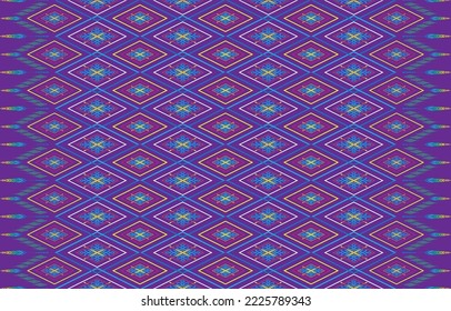 Geometric vector background with sacral tribal ethnic elements. Traditional triangles gypsy geometric forms sprites tribal themes apparel fabric tapestry print