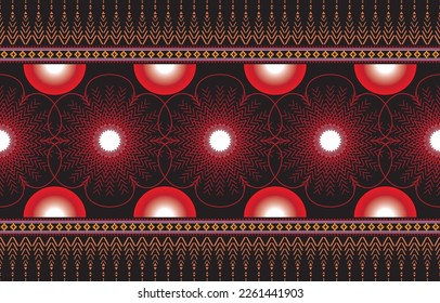 Geometric vector background with sacral tribal ethnic elements. Traditional triangles gypsy geometric forms sprites tribal themes apparel fabric tapestry print