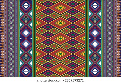 Geometric vector background with sacral tribal ethnic elements. Traditional triangles gypsy geometric forms sprites tribal themes apparel fabric tapestry print