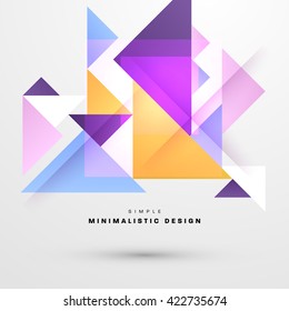 Geometric Vector Background. Triangles Pattern Background for Business Presentations, Application Cover and Web Site Design.