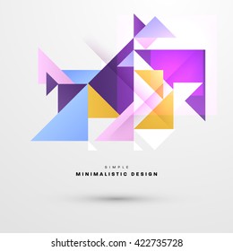 Geometric Vector Background. Triangles Pattern Background for Business Presentations, Application Cover and Web Site Design.