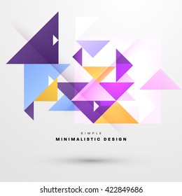 Geometric Vector Background. Triangles Pattern Background for Business Presentations, Application Cover and Web Site Design.