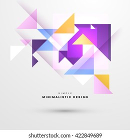 Geometric Vector Background. Triangles Pattern Background for Business Presentations, Application Cover and Web Site Design.