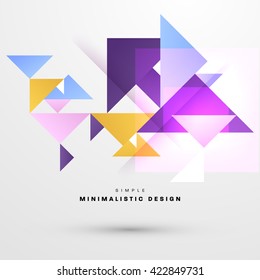 Geometric Vector Background. Triangles Pattern Background for Business Presentations, Application Cover and Web Site Design.