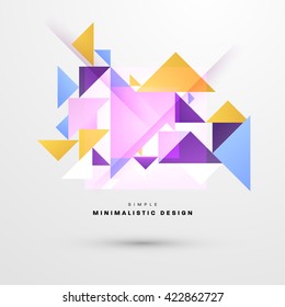 Geometric Vector Background. Triangles Pattern Background for Business Presentations, Application Cover and Web Site Design