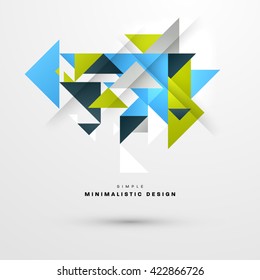 Geometric Vector Background. Triangles Pattern Background for Business Presentations, Application Cover and Web Site Design