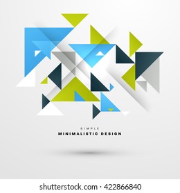 Geometric Vector Background. Triangles Pattern Background for Business Presentations, Application Cover and Web Site Design