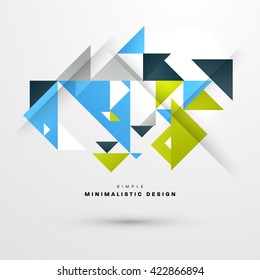 Geometric Vector Background. Triangles Pattern Background for Business Presentations, Application Cover and Web Site Design