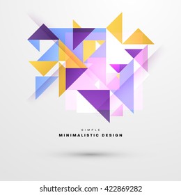 Geometric Vector Background. Triangles Pattern Background for Business Presentations, Application Cover and Web Site Design