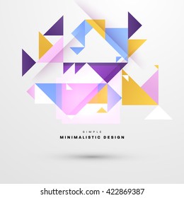 Geometric Vector Background. Triangles Pattern Background for Business Presentations, Application Cover and Web Site Design