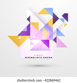 Geometric Vector Background. Triangles Pattern Background for Business Presentations, Application Cover and Web Site Design