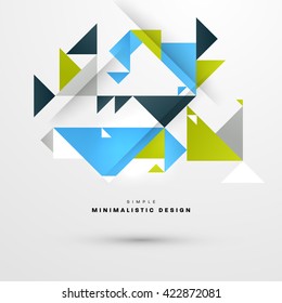 Geometric Vector Background. Triangles Pattern Background for Business Presentations, Application Cover and Web Site Design.