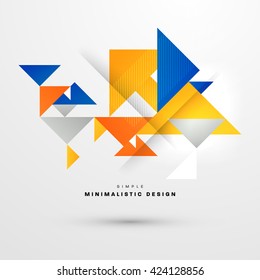 Geometric Vector Background. Triangles Pattern Background for Business Presentations, Application Cover and Web Site Design