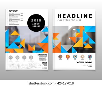 Geometric Vector Background. Triangles Pattern Background for Business Presentations, Application Cover and Web Site Design